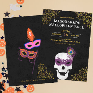 Invitations Masquerade Halloween Ball