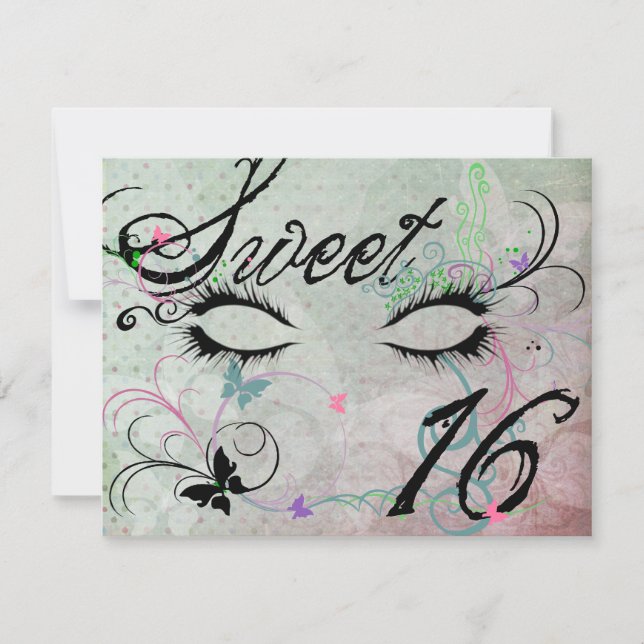 Invitations Masquerade Sweet 16 (alt) (Devant)