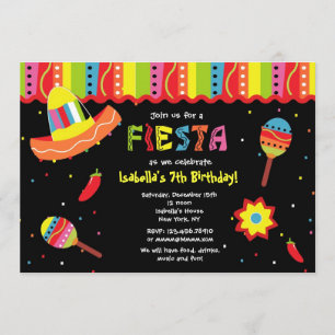 Invitations mexicaines de fête d'anniversaire de