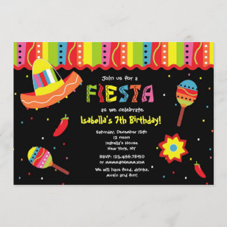 Invitations mexicaines de fête d'anniversaire de