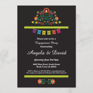 Invitations mexicains de mariage de motif de