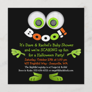 Invitations mignonnes de baby shower de monstre