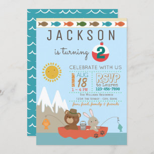 Invitations mignonnes de fête d'anniversaire de