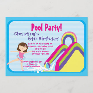 Invitations mignonnes de fête d'anniversaire de