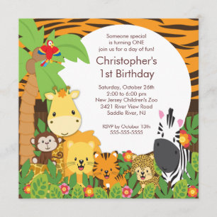 Invitations mignonnes de fête d'anniversaire de