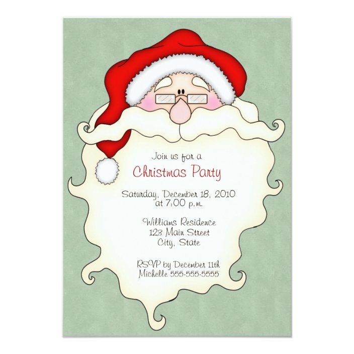 Invitations mignonnes de fête de Noël de Père Noël | Zazzle.fr