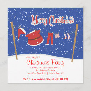 Invitations mignonnes de fête de vacances de Noël