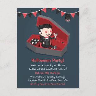 Invitations mignonnes de partie de Halloween de