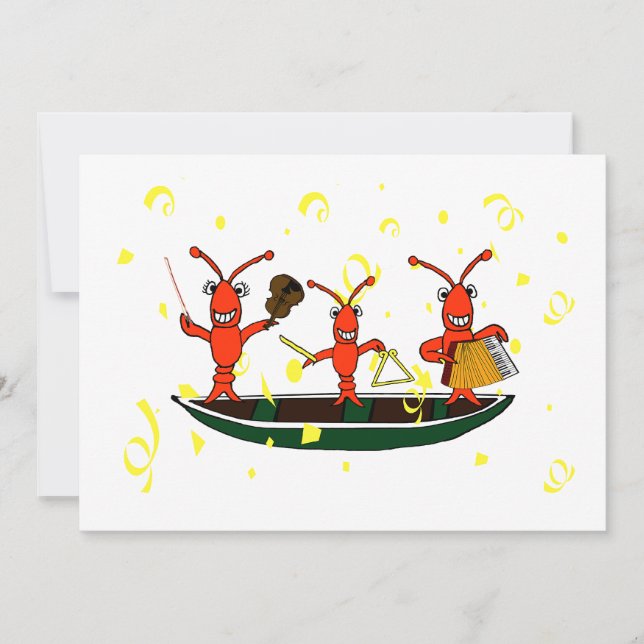 Invitations mignonnes de partie d'écrevisses de (Devant)