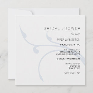 Invitations minimalistes et modernes de douche nup