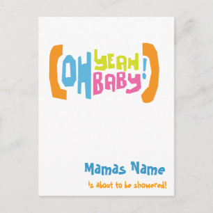 Invitations modernes de douche - Oh Ouais Baby!