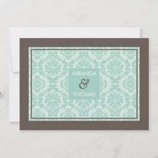 INVITATIONS MODERNES DE MARIAGE :: couleurs damas