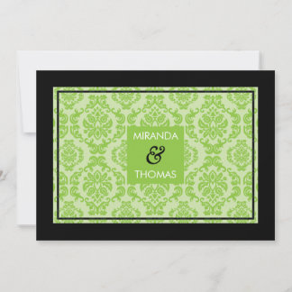 INVITATIONS MODERNES DE MARIAGE :: couleurs damas