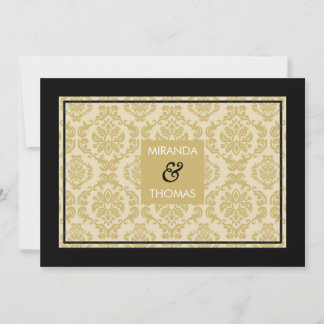 INVITATIONS MODERNES DE MARIAGE :: couleurs damas