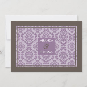 INVITATIONS MODERNES DE MARIAGE :: couleurs damass
