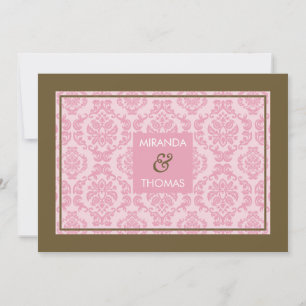 INVITATIONS MODERNES DE MARIAGE :: couleurs damass