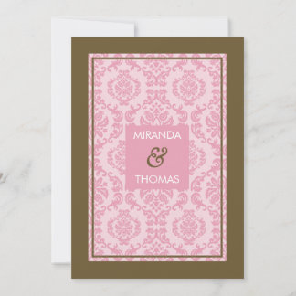 INVITATIONS MODERNES DE MARIAGE : : la damassé