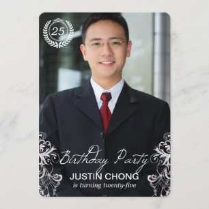 Invitations modernes élégantes d'anniversaire de