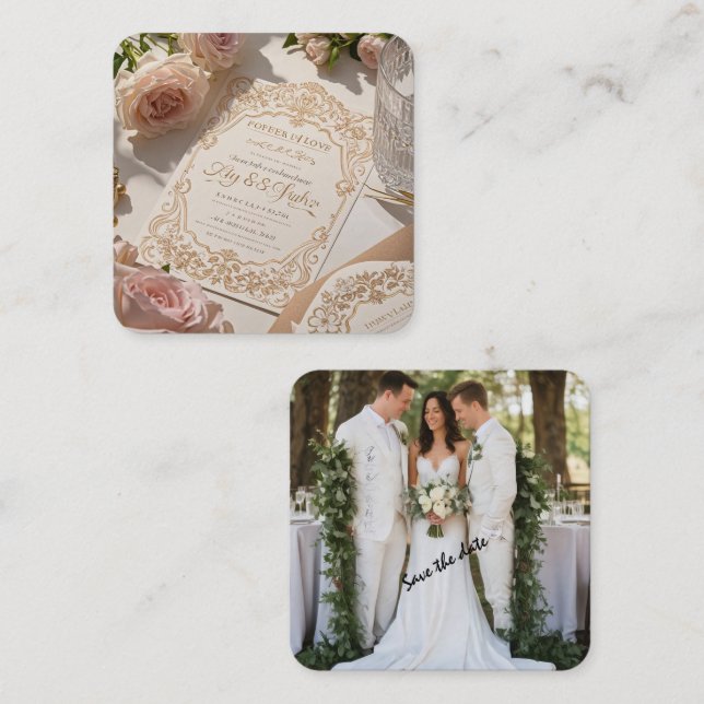 Invitations modernes pour l'amour classique (Devant / Derrière)