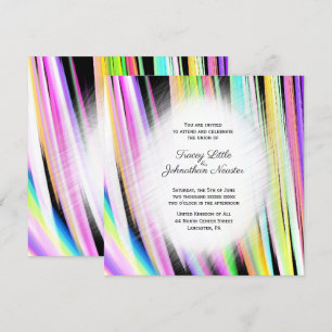 Invitations modernes Rainbow Art Wedding