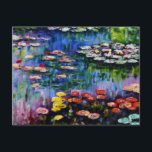 Invitations Monet Purple Water Lilies<br><div class="desc">Invitations Monet Purple Water Lilies. Peinture à l'huile sur toile de c.1917. L'impressionniste français Claude Monet demeure réputé et apprécié pour les peintures de nénuphars qu'il a réalisées à Giverny. Cette peinture spécifique sur nénuphars présente une diversité de couleurs, dont des rouges enflammés, des bleus obsédants et des violets rêvés....</div>