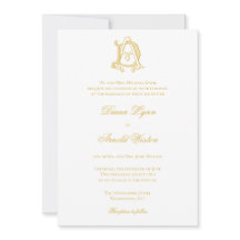 Invitations monogramme AD ou monogramme DA