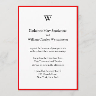Invitations Monogrammes de mariage abordables