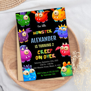 Invitations Monster Anniversaire, Monstres Volant