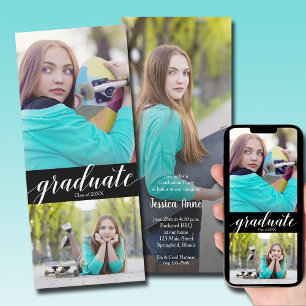 Invitations multi-photo Graduation Party