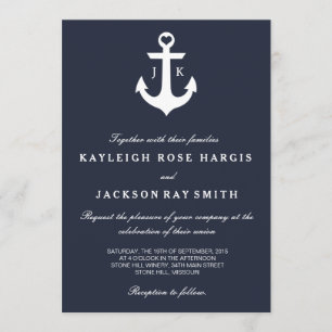 Invitations nautiques de mariage   épousant