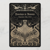 Invitations nautiques vintages de mariage de