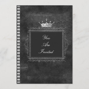 Invitations noires et blanches de mariage de