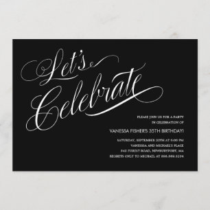 Invitations noires et blanches de partie