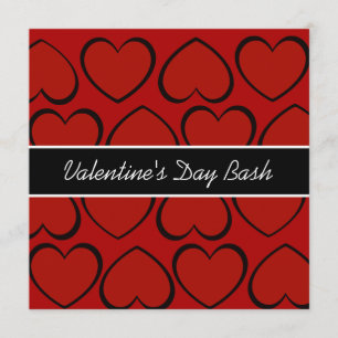 Invitations noires rouges de partie de jour de