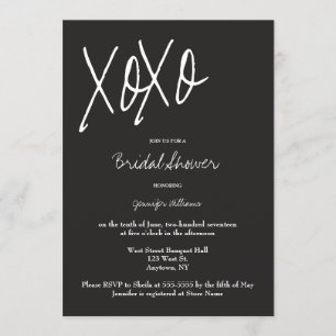 Invitations nuptiales grises de douche de XO