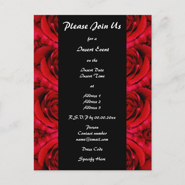 Invitations occasions officielles - personnaliser (Devant)