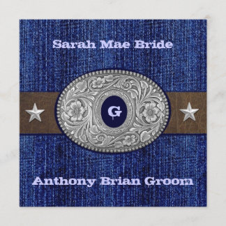 Invitations occidentales de mariage - 5,25" x