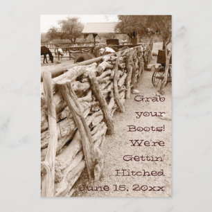Invitations occidentales de mariage de corral de