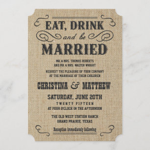 Invitations occidentales de mariage de pays