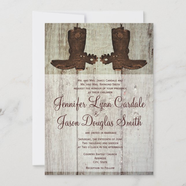 Invitations occidentales de mariage de pays de (Devant)