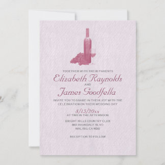 Invitations officielles de mariage de bouteilles d