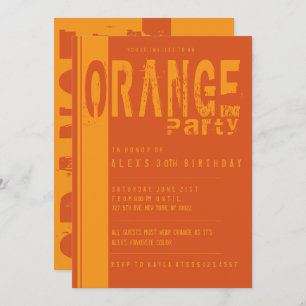 Invitations Orange Anniversaire