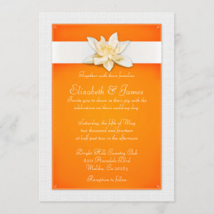 Invitations oranges de mariage
