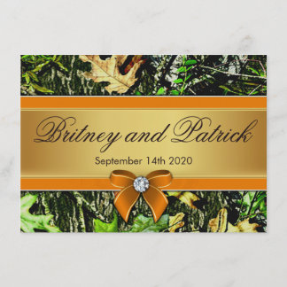 Invitations orientées de mariage de Camo de chasse