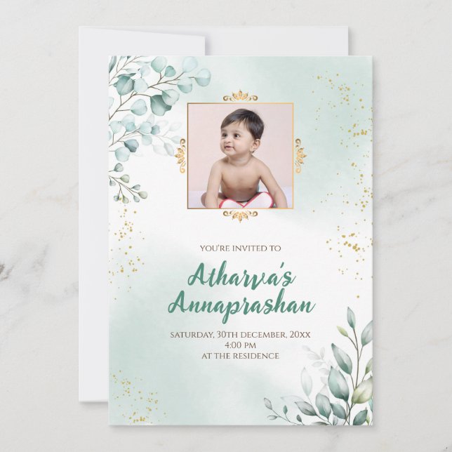 Invitations Pasni Invitation Annaprashana, Sevrage (Devant)