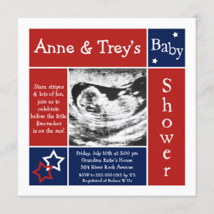 Invitations Patriotic Summer Baby Shower