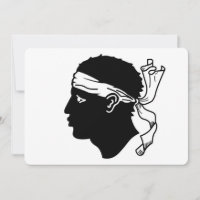 Invitations patriotiques avec Drapeau de Corse