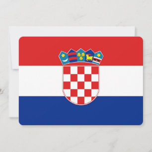 Invitations patriotiques avec drapeau de Croatie