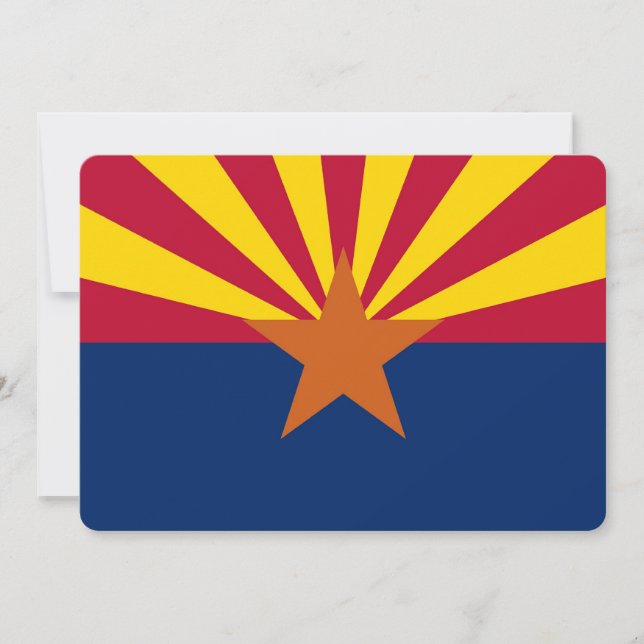 Invitations patriotiques avec Drapeau de l'Arizona (Devant)