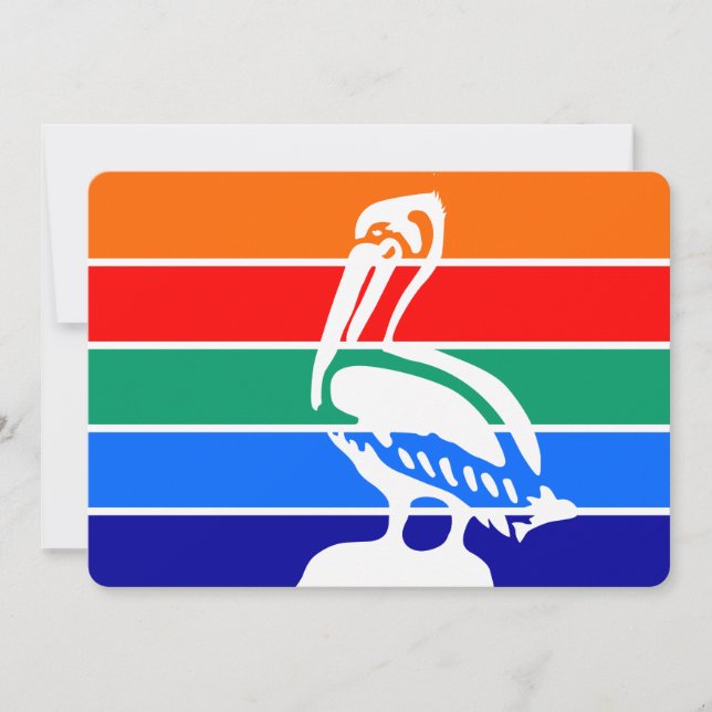 Invitations patriotiques avec drapeau de Saint-Pét (Devant)